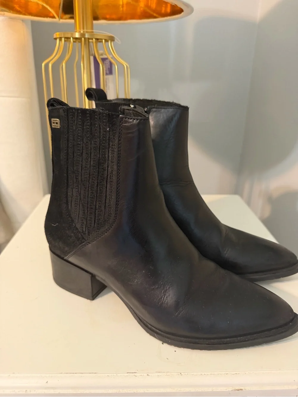Tommy Hilfiger Black Chelsea Ankle Boots